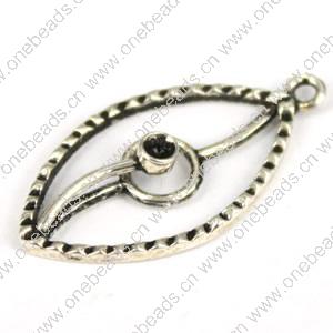 Copper pendant settings, Fashion jewelry findings, Horse Eye 26x13mm, Sold by bag
