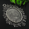 Zinc Alloy Cabochon Settings. Fashion Jewelry Findings. 77x55mm, Inner dia：30.1x40.1mm. Sold by PC
