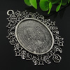 Zinc Alloy Cabochon Settings. Fashion Jewelry Findings. 77x55mm, Inner dia：30.1x40.1mm. Sold by PC