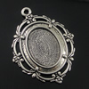 Zinc Alloy Cabochon Settings. Fashion Jewelry Findings. 52x40mm, Inner dia：18.2x25mm. Sold by PC