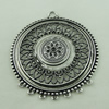 Connector. Fashion Zinc Alloy Jewelry Findings. Flat Round 68x60mm. Sold by PC