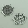 Connector. Fashion Zinc Alloy Jewelry Findings. Flat Round 35x30mm. Sold by Bag
