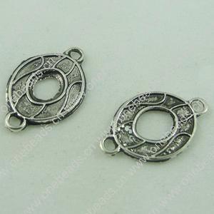 Connector. Fashion Zinc Alloy Jewelry Findings. Donut 21x14mm. Sold by Bag