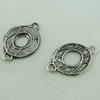 Connector. Fashion Zinc Alloy Jewelry Findings. Donut 21x14mm. Sold by Bag