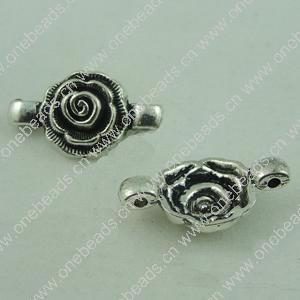 Connector. Fashion Zinc Alloy Jewelry Findings. Flower 13x23mm. Sold by Bag