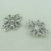 Connector. Fashion Zinc Alloy Jewelry Findings. Flower 25x32mm. Sold by Bag
