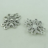 Connector. Fashion Zinc Alloy Jewelry Findings. Flower 25x32mm. Sold by Bag