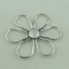 Connector. Fashion Zinc Alloy Jewelry Findings. Flower 40x44mm. Sold by Bag