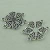 Connector. Fashion Zinc Alloy Jewelry Findings. Flower 29x25mm. Sold by Bag
