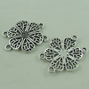 Connector. Fashion Zinc Alloy Jewelry Findings. Flower 29x25mm. Sold by Bag