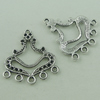Connector. Fashion Zinc Alloy Jewelry Findings. Heart 29x26mm. Sold by Bag
