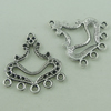 Connector. Fashion Zinc Alloy Jewelry Findings. Heart 29x26mm. Sold by Bag