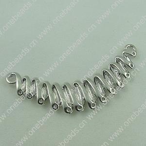 Connector. Fashion Zinc Alloy Jewelry Findings. 40x18mm. Sold by Bag