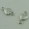 Connector. Fashion Zinc Alloy Jewelry Findings. Heart 15x8mm. Sold by Bag