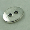 Button，Fashion Zinc Alloy Jewelry Findings. 14x10mm. Hole:2mm. Sold by Bag
