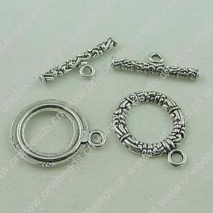 Clasps. Fashion Zinc Alloy jewelry findings. Loop:17x21.5mm. Bar:7x22mm. Sold by Bag