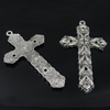 Connector. Fashion Zinc Alloy Jewelry Findings. Cross 53x30mm. Sold by Bag
