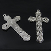 Connector. Fashion Zinc Alloy Jewelry Findings. Cross 53x30mm. Sold by Bag