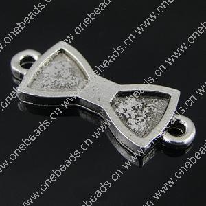 Connector. Fashion Zinc Alloy Jewelry Findings. Bowknot 20x8mm. Sold by Bag