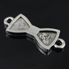 Connector. Fashion Zinc Alloy Jewelry Findings. Bowknot 20x8mm. Sold by Bag
