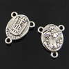 Connector. Fashion Zinc Alloy Jewelry Findings. Flat oval 18x14mm. Sold by Bag
