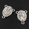 Connector. Fashion Zinc Alloy Jewelry Findings. Flat oval 18x14mm. Sold by Bag