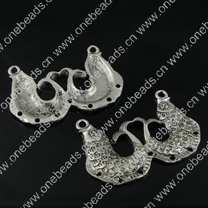 Connector. Fashion Zinc Alloy Jewelry Findings. Animal 30x43mm. Sold by Bag