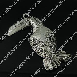 Pendant. Fashion Zinc Alloy Jewelry Findings. Animal 68x40mm. Sold by PC