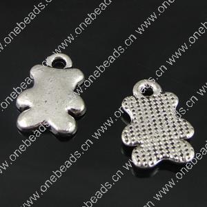 Pendant. Fashion Zinc Alloy Jewelry Findings. Animal 15x11mm. Sold by Bag