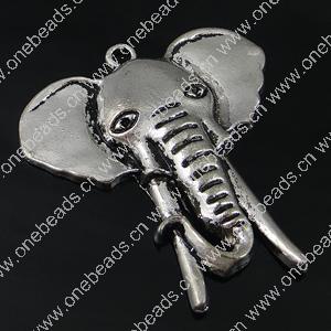 Pendant. Fashion Zinc Alloy Jewelry Findings. Animal 55x49.5mm. Sold by PC
