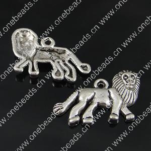 Pendant. Fashion Zinc Alloy Jewelry Findings. Animal 17x24mm. Sold by Bag