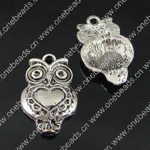 Pendant. Fashion Zinc Alloy Jewelry Findings. Animal 23x14mm. Sold by Bag