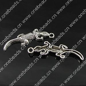Pendant. Fashion Zinc Alloy Jewelry Findings. Animal 39x15mm. Sold by Bag