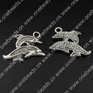 Pendant. Fashion Zinc Alloy Jewelry Findings. Animal 27.5x23mm. Sold by Bag