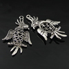Pendant. Fashion Zinc Alloy Jewelry Findings. Animal 47x28mm. Sold by Bag
