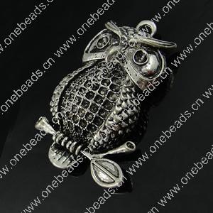 Hollow Bali Pendant. Fashion Zinc Alloy Jewelry Findings. Animal 70x47x17mm. Sold by PC