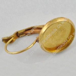 Copper Earrings Settings,Inner dia：6mm, Sold by Bag