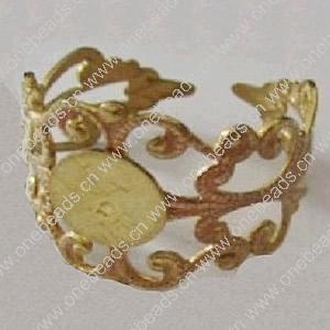 Copper Finger ring Settings, Inner dia：10mm, Sold by Bag