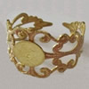 Copper Finger ring Settings, Inner dia：10mm, Sold by Bag
