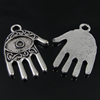 Pendant. Fashion Zinc Alloy Jewelry Findings. Hand 30x20mm. Sold by Bag
