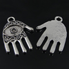 Pendant. Fashion Zinc Alloy Jewelry Findings. Hand 30x20mm. Sold by Bag