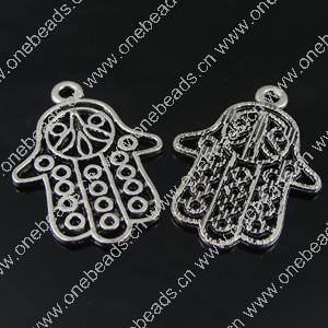 Pendant. Fashion Zinc Alloy Jewelry Findings. Hand 29x21mm. Sold by Bag
