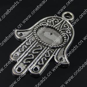 Pendant. Fashion Zinc Alloy Jewelry Findings. Hand 37x25mm. Sold by Bag