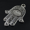 Pendant. Fashion Zinc Alloy Jewelry Findings. Hand 37x25mm. Sold by Bag
