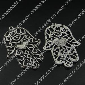 Pendant. Fashion Zinc Alloy Jewelry Findings. Hand 74.5x53mm. Sold by PC