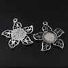 Pendant settings. Fashion Zinc Alloy Jewelry Findings. Flower 30x26.5mm, Inner dia：12mm Sold by Bag
