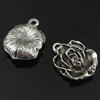 Pendant. Fashion Zinc Alloy Jewelry Findings. Flower 17x13mm. Sold by Bag
