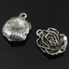 Pendant. Fashion Zinc Alloy Jewelry Findings. Flower 17x13mm. Sold by Bag