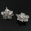 Pendant. Fashion Zinc Alloy Jewelry Findings. Flower 25.5x21mm. Sold by Bag
