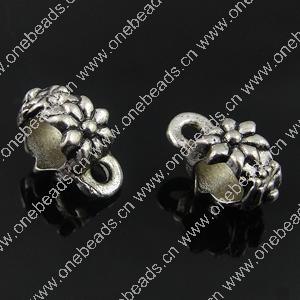 Pendant. Fashion Zinc Alloy Jewelry Findings. Flower 5.5x10mm. Sold by Bag